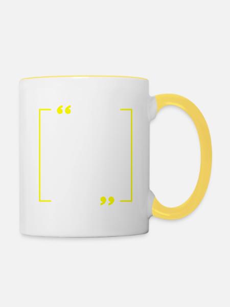 Boxen Liebe - Boxer Geschenkidee - Tasse zweifarbig - Weiß/Gelb