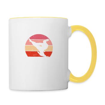 Funny Karate Martial Arts Don't Let Yourself Be - Contrasting Mug - white/yellow - Right