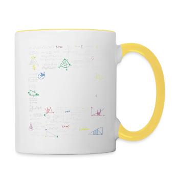 Racine carrée de 324 18TH Funny Math Birthday - Mug contrasté - blanc/jaune - Droite