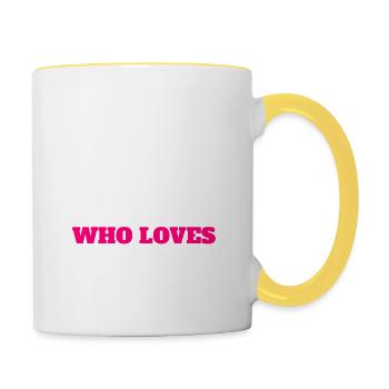 Nageuse Fille Maman Nageuse Nageuse - Mug contrasté - blanc/jaune - Droite
