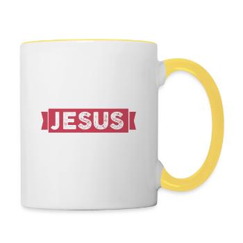 Ich bin nicht perfekt - Tasse zweifarbig - Weiß/Gelb - Rechts