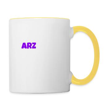 Arzgebirg mei Haamit - Tasse zweifarbig - Weiß/Gelb - Rechts