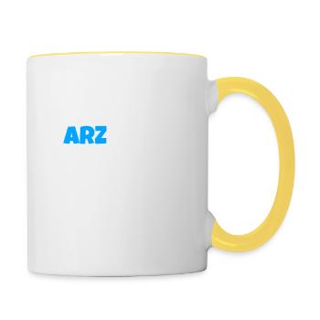 Arzgebirg mei Haamit - Tasse zweifarbig - Weiß/Gelb - Rechts