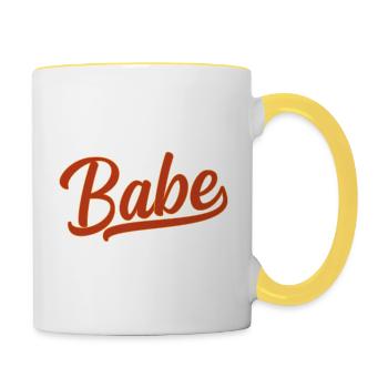 Bebe - Mug contrasté - blanc/jaune - Droite