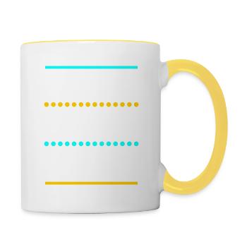 Bonnes vibrations seulement - Mug contrasté - blanc/jaune - Droite