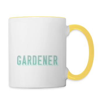 Never Dreamed To Be A Super Cool Gardener Funny - Tasse zweifarbig - Weiß/Gelb - Rechts