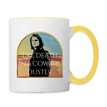 Vampire Academy badass Dimitri Belikov - Tasse zweifarbig - Weiß/Gelb - Rechts