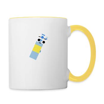 Drôles de jeux de mots Infirmière Précepteur Merci Cadeaux - Mug contrasté - blanc/jaune - Droite