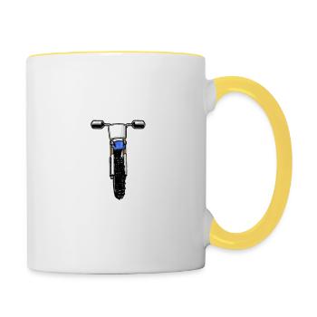 In case of doubt, step on the gas - Dirt Bike Motocross - Contrasting Mug - white/yellow - Right