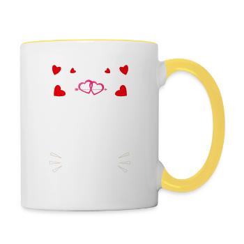 I Love You For Your Personality - Mug contrasté - blanc/jaune - Droite