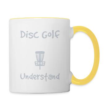 It's A Disc Golf Thing You Wouldn't Understand Fun - Tasse zweifarbig - Weiß/Gelb - Rechts
