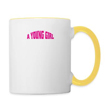 Football Coach Football Girl Football Player Woman - Contrasting Mug - white/yellow - Right