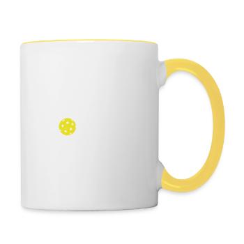 Dink Responsibly Don't Get Smashed Paddleball Pun - Contrasting Mug - white/yellow - Right