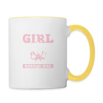 Guitar Girl Like A Normal Girl Only Louder Funny G - Contrasting Mug - white/yellow - Right