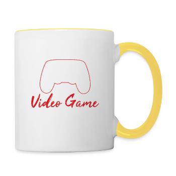 Certified Video Game Enjoyer Funny Gamer Video Gam - Contrasting Mug - white/yellow - Right