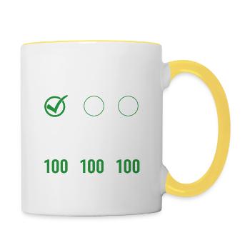 Gym Deadlifts Workout love - ma déroute de fitness de passe-temps - Mug contrasté - blanc/jaune - Droite