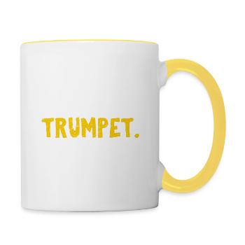 Eat Sleep Trumpet Repeat Funny Trumpet Player Marc - Contrasting Mug - white/yellow - Right