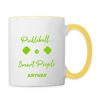 It's Okay Funny Pickleball Player Sports Player Lo - Contrasting Mug - white/yellow - Right