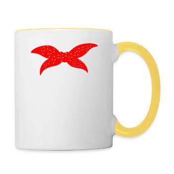 Hibou - Mug contrasté - blanc/jaune - Droite