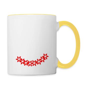 Swiss deer - Contrasting Mug - white/yellow - Right
