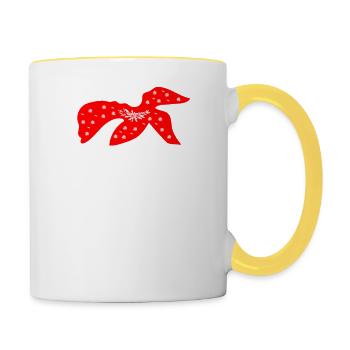 Adler - Tasse zweifarbig - Weiß/Gelb - Rechts