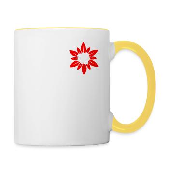 Suisse Amour - Mug contrasté - blanc/jaune - Droite
