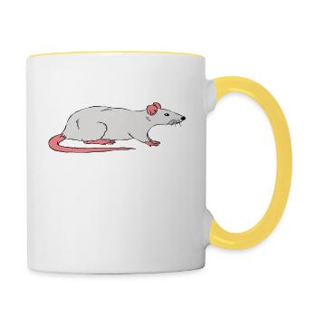 Good Taste In Rats Bad Taste In Men - Tasse zweifarbig - Weiß/Gelb - Rechts