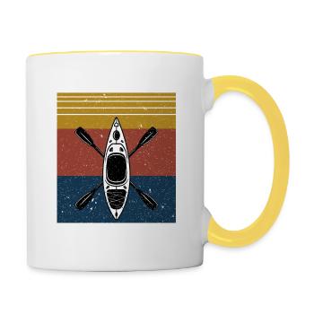 I Don't Need Therapy I Just Need To Go Kayak Lover - Contrasting Mug - white/yellow - Right