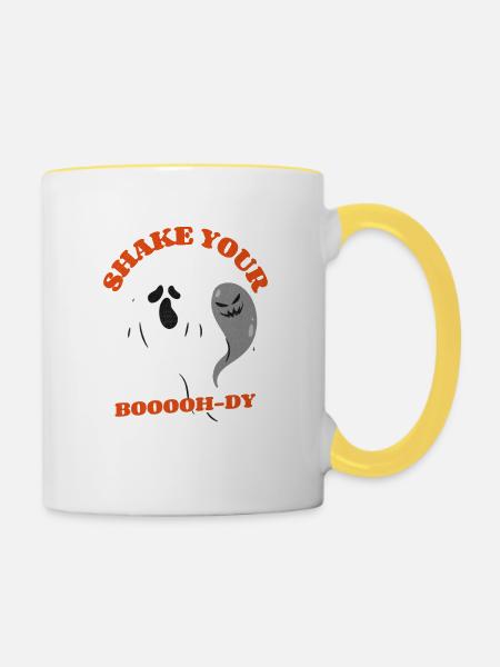 Halloween1 0 - Tasse zweifarbig - Weiß/Gelb