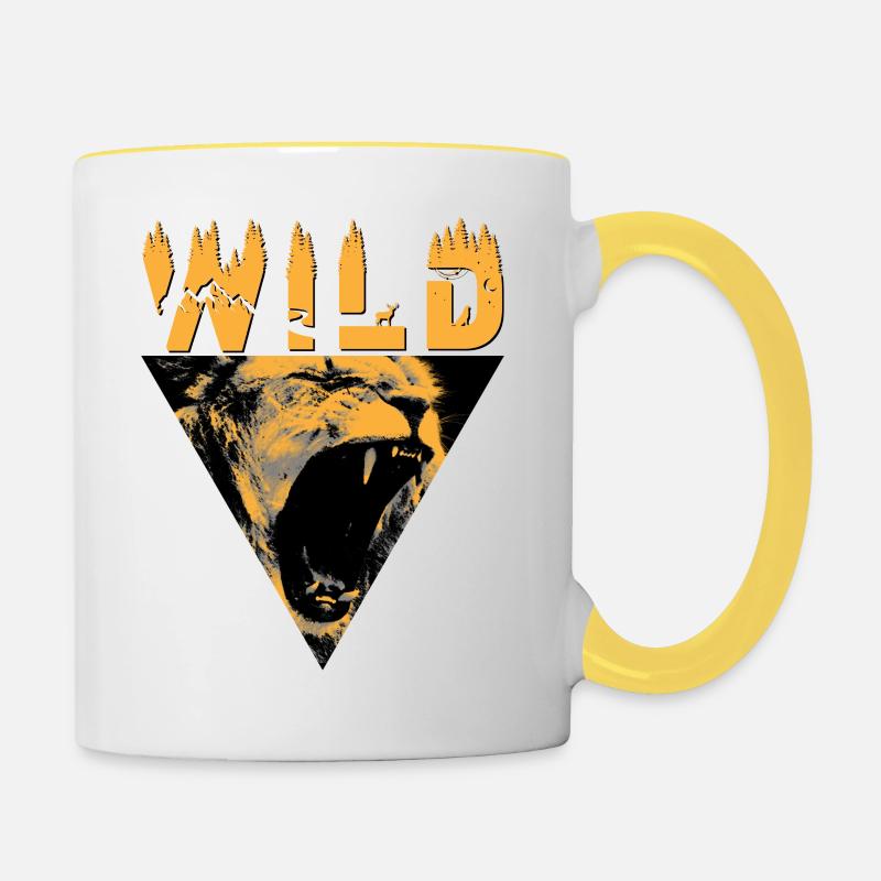 #BeWild - Mug contrasté - blanc/jaune