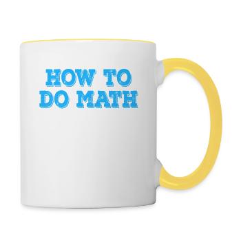 How To Do Math List Retro Vintage Funny T-Shirt - Contrasting Mug - white/yellow - Right