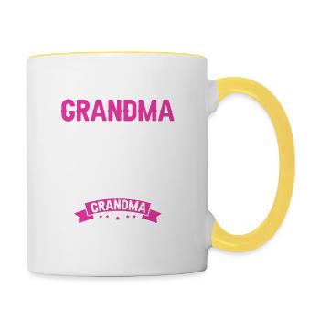 Runner GRANDMA Like A Normal Grandma But Cooler - Contrasting Mug - white/yellow - Right
