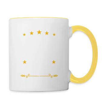 ma confiance c'est pas un code pin t'as pas 3 - Mug contrasté - blanc/jaune - Droite
