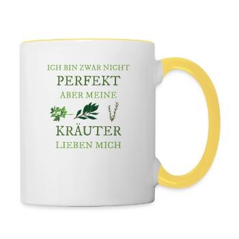 Herbs Wild Herbs Gardener - Contrasting Mug - white/yellow - Right