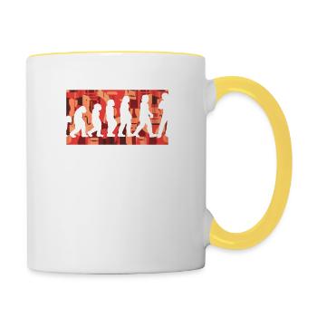 Violinist Evolution - Tasse zweifarbig - Weiß/Gelb - Rechts