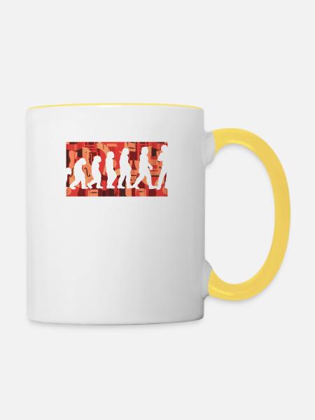 Violinist Evolution - Tasse zweifarbig - Weiß/Gelb