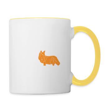 I Just Freaking Love Foxes Cool Vintage T-Shirt - Contrasting Mug - white/yellow - Right