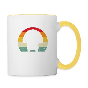 Funny Thanksgiving Türkei Tag Sie nur wie mich für - Tasse zweifarbig - Weiß/Gelb - Rechts