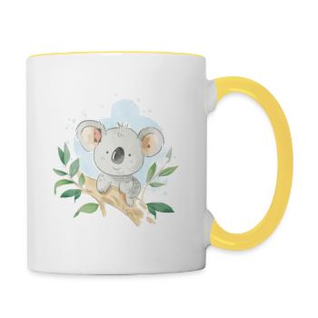 Koala Blue Olivia - Contrasting Mug - white/yellow - Right