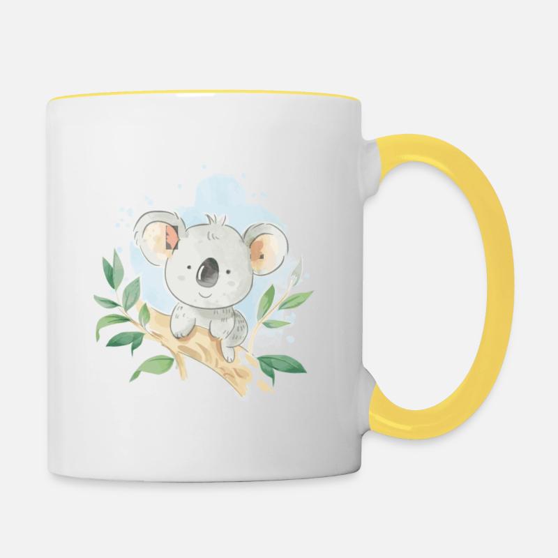 Koala Blue Olivia - Tasse zweifarbig - Weiß/Gelb