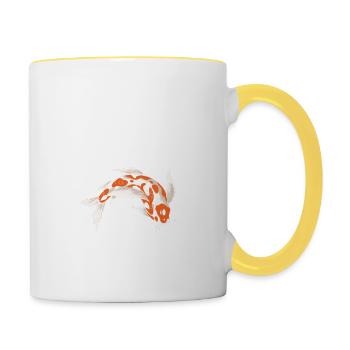 This Is My Human Costume I'm Really A Koi Fish - Tasse zweifarbig - Weiß/Gelb - Rechts