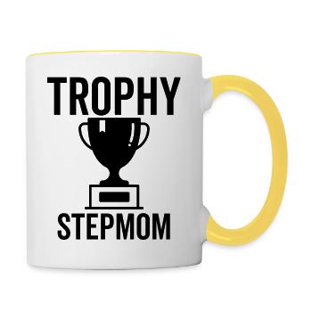 Trophäe Stiefmutter - Tasse zweifarbig - Weiß/Gelb - Rechts