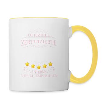 Offizielle Medizinische Fachangestellte - Tasse zweifarbig - Weiß/Gelb - Rechts