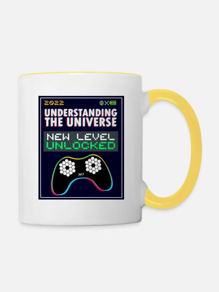 DAS UNIVERSUM VERSTEHEN - Tasse zweifarbig - Weiß/Gelb