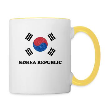 Korean Korean Republic Flag Pride Korean Flag - Tasse zweifarbig - Weiß/Gelb - Rechts