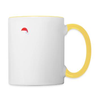 Merry Cowmas Lustige Kuh Weihnachten Pyjamas Weih - Tasse zweifarbig - Weiß/Gelb - Rechts