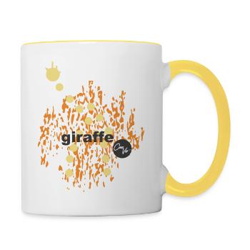Giraffe - digital animal design collection - Contrasting Mug - white/yellow - Right