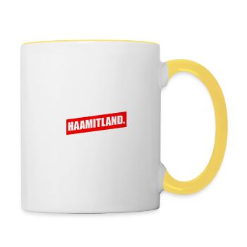 Arzgebirg Haamitland - Tasse zweifarbig - Weiß/Gelb - Rechts