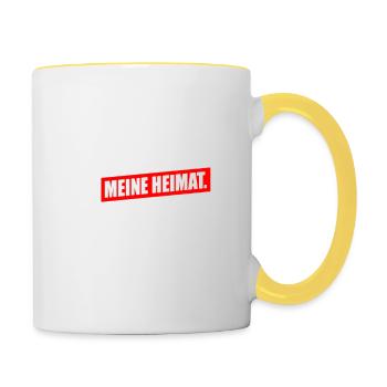 Chemnitz meine Heimat - Tasse zweifarbig - Weiß/Gelb - Rechts