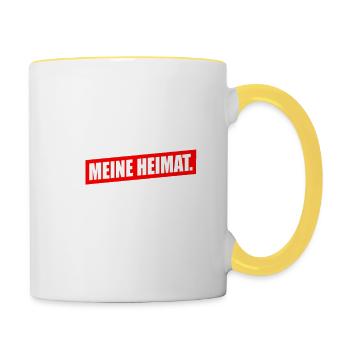 Leipzig meine Heimat - Tasse zweifarbig - Weiß/Gelb - Rechts